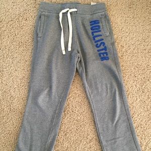 Hollister grey sweatpants with drawstring